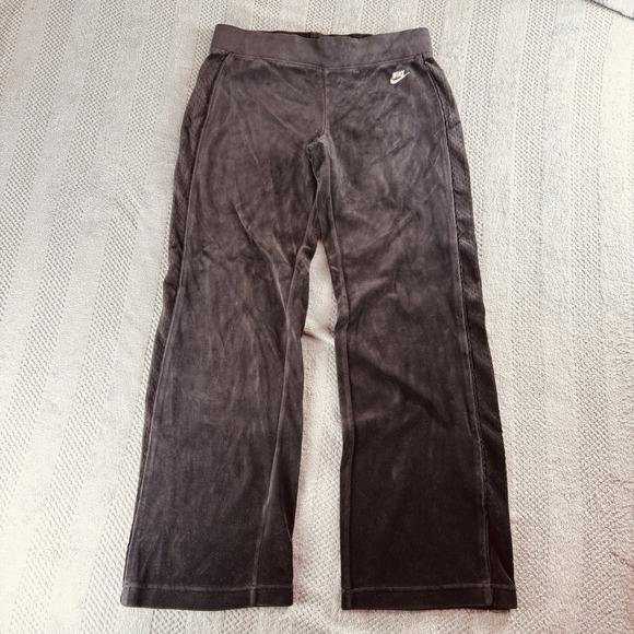 Vintage Y2K - Nike Women's Small (4-6) Velour Brown Full Zip Track Suit Set - Picture 11 of 16